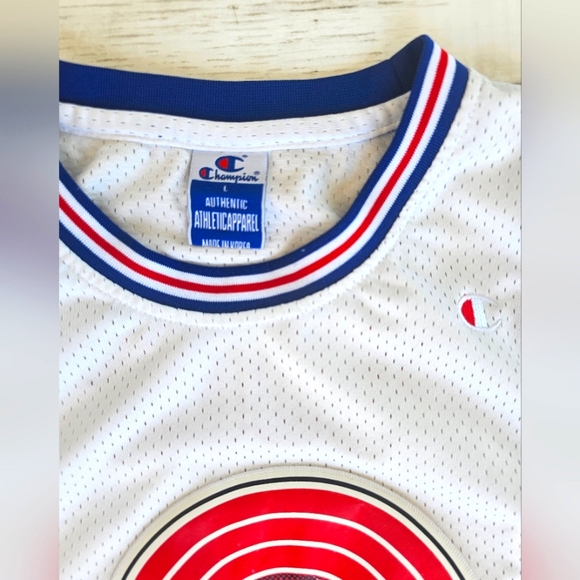 Authentic Vintage 90's Champion Space Jam Tune Squad Bugs White Jersey Tank #1 - Picture 4 of 8